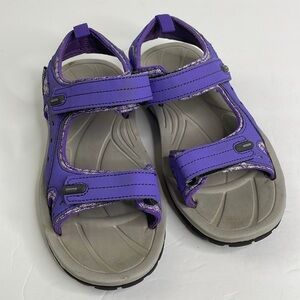 Northside youth/kids purple floral sandals child size 3